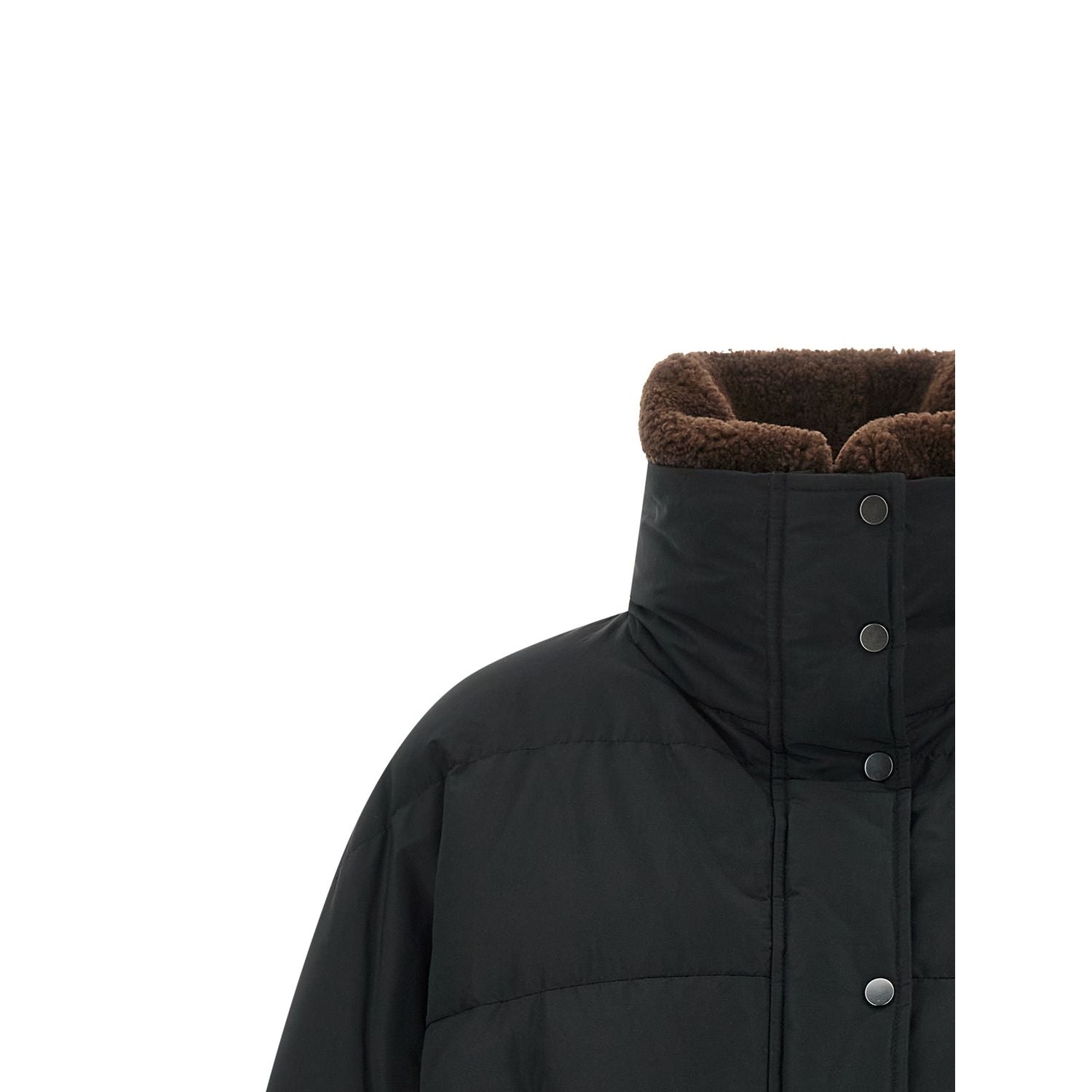 Brunello Cucinelli Black Cotton Full-Length Jacket