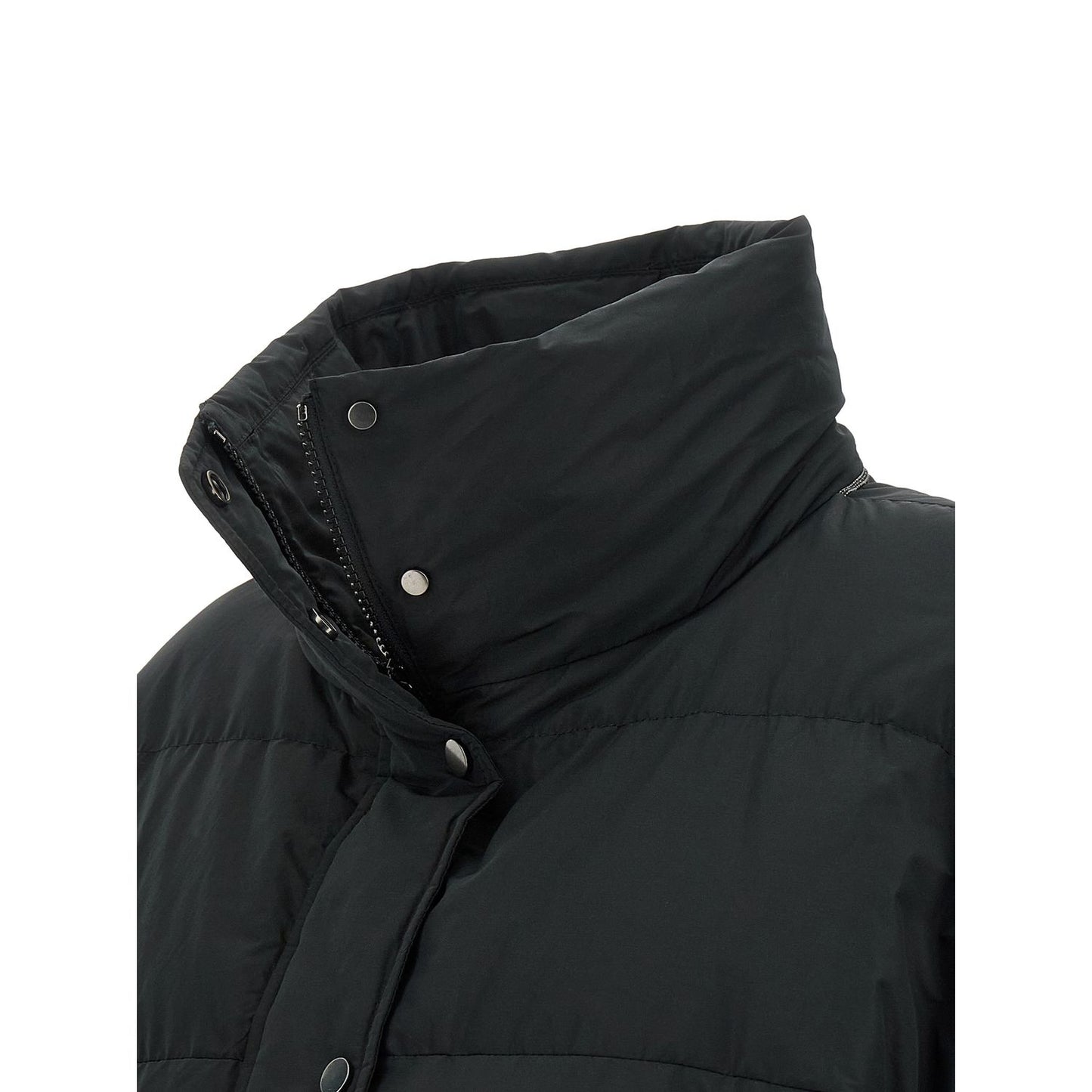Brunello Cucinelli Black Cotton Full-Length Jacket