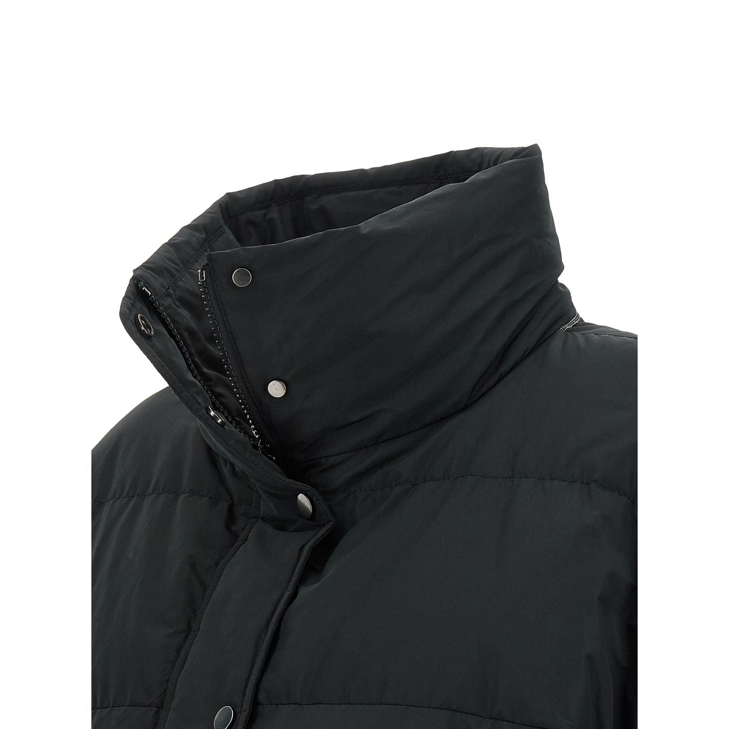 Brunello Cucinelli Black Cotton Full-Length Jacket