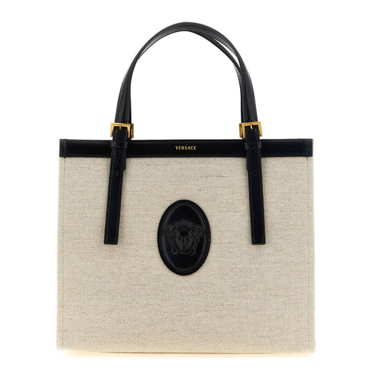 Versace Beige Leather Tote Bag