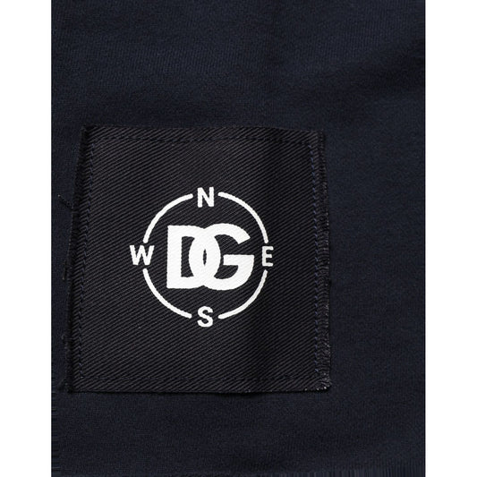 Dolce & Gabbana Dark Blue Logo Cotton Sweatshirt Sweater