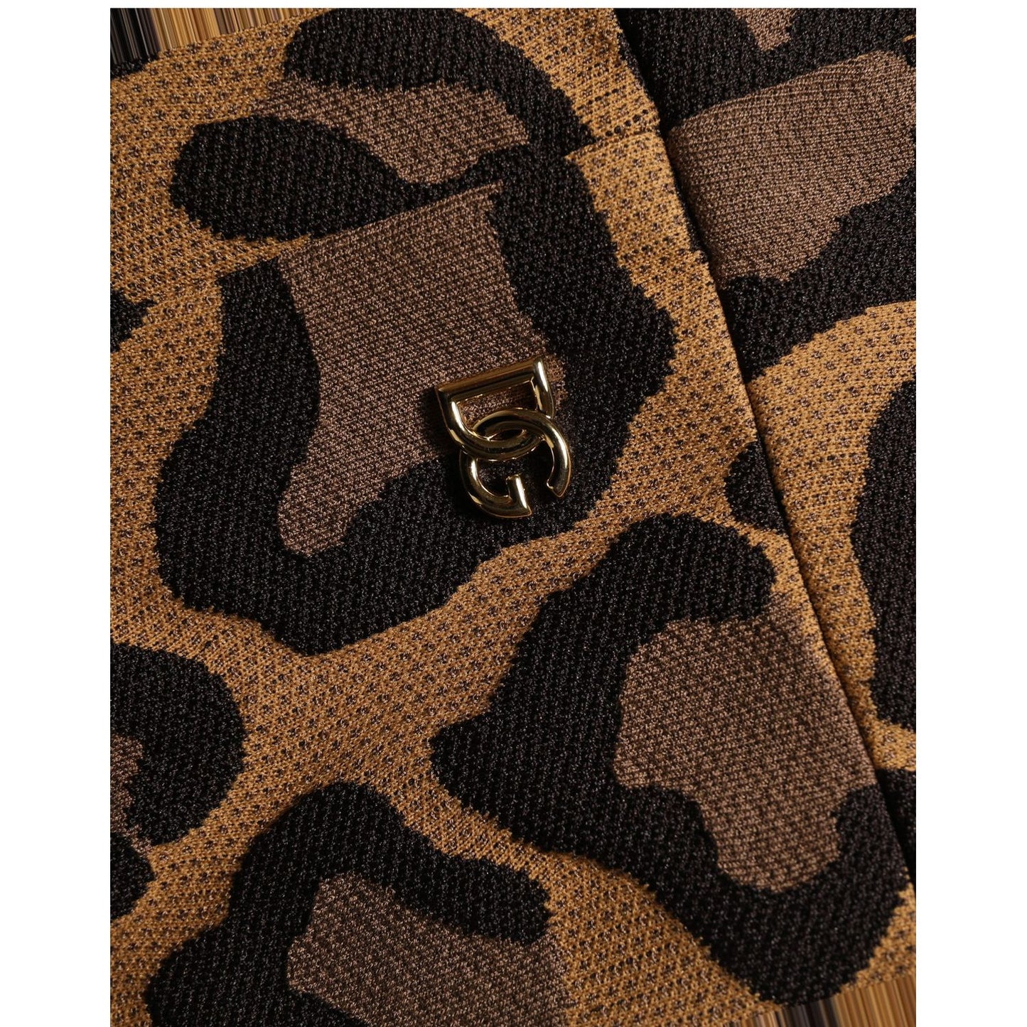 Dolce & Gabbana Brown LeopardPrint Flared A-line Mini Dress