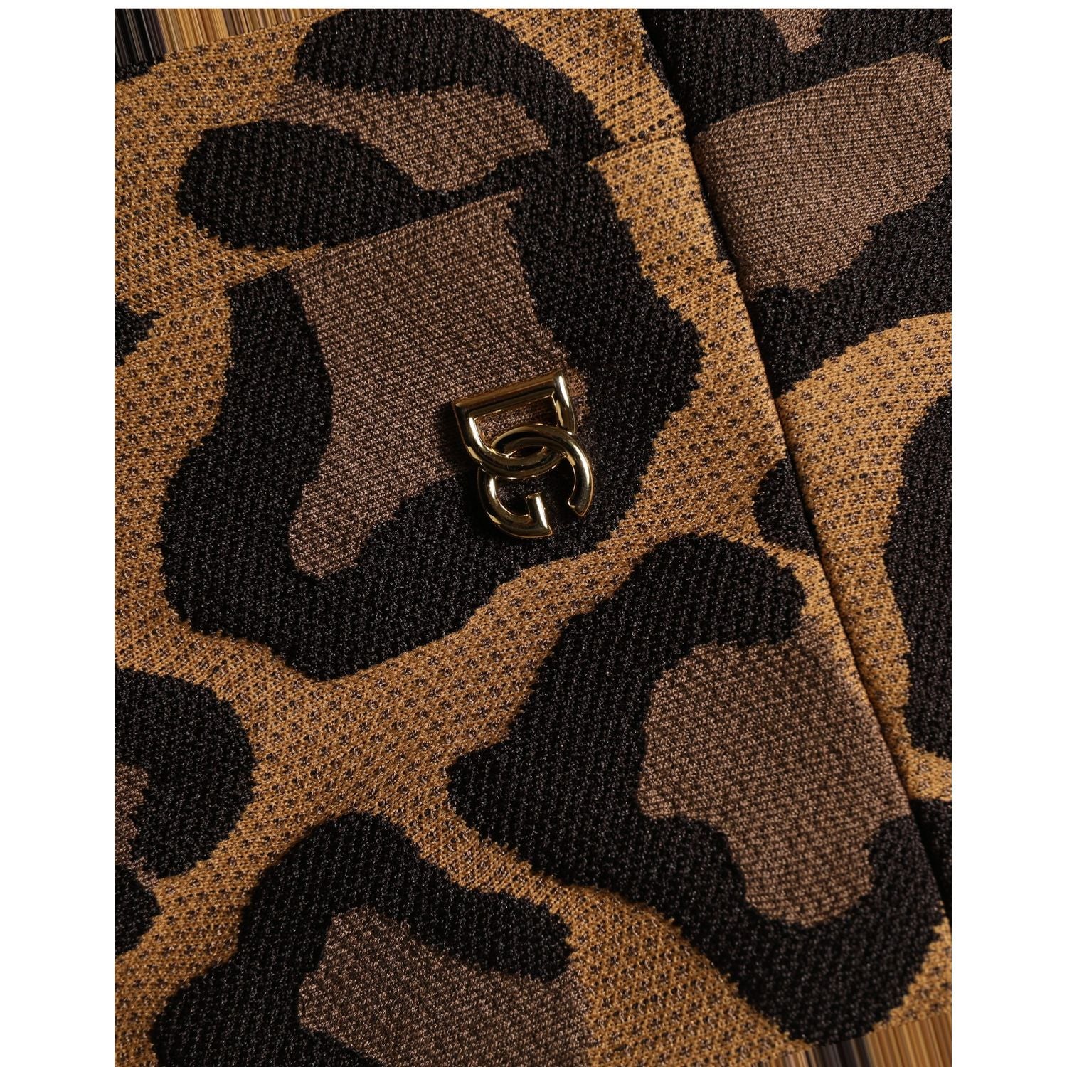 Dolce & Gabbana Brown LeopardPrint Flared A-line Mini Dress