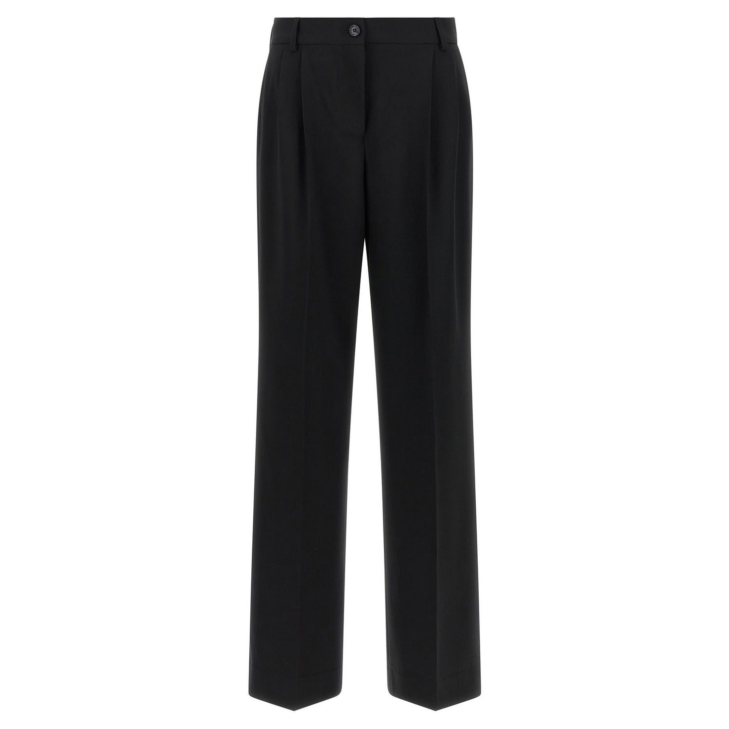 Dolce & Gabbana Black Virgin Wool Casual Pants