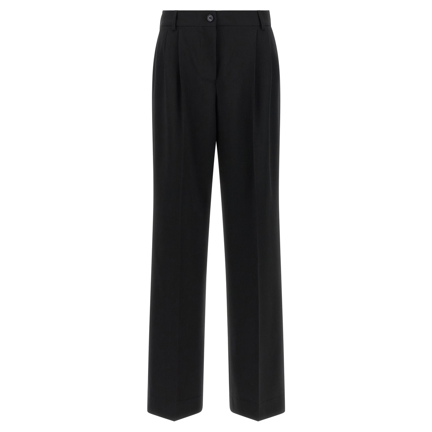 Dolce & Gabbana Black Virgin Wool Casual Pants