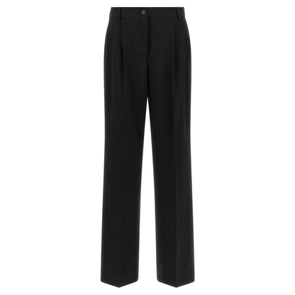 Dolce & Gabbana Black Virgin Wool Casual Pants