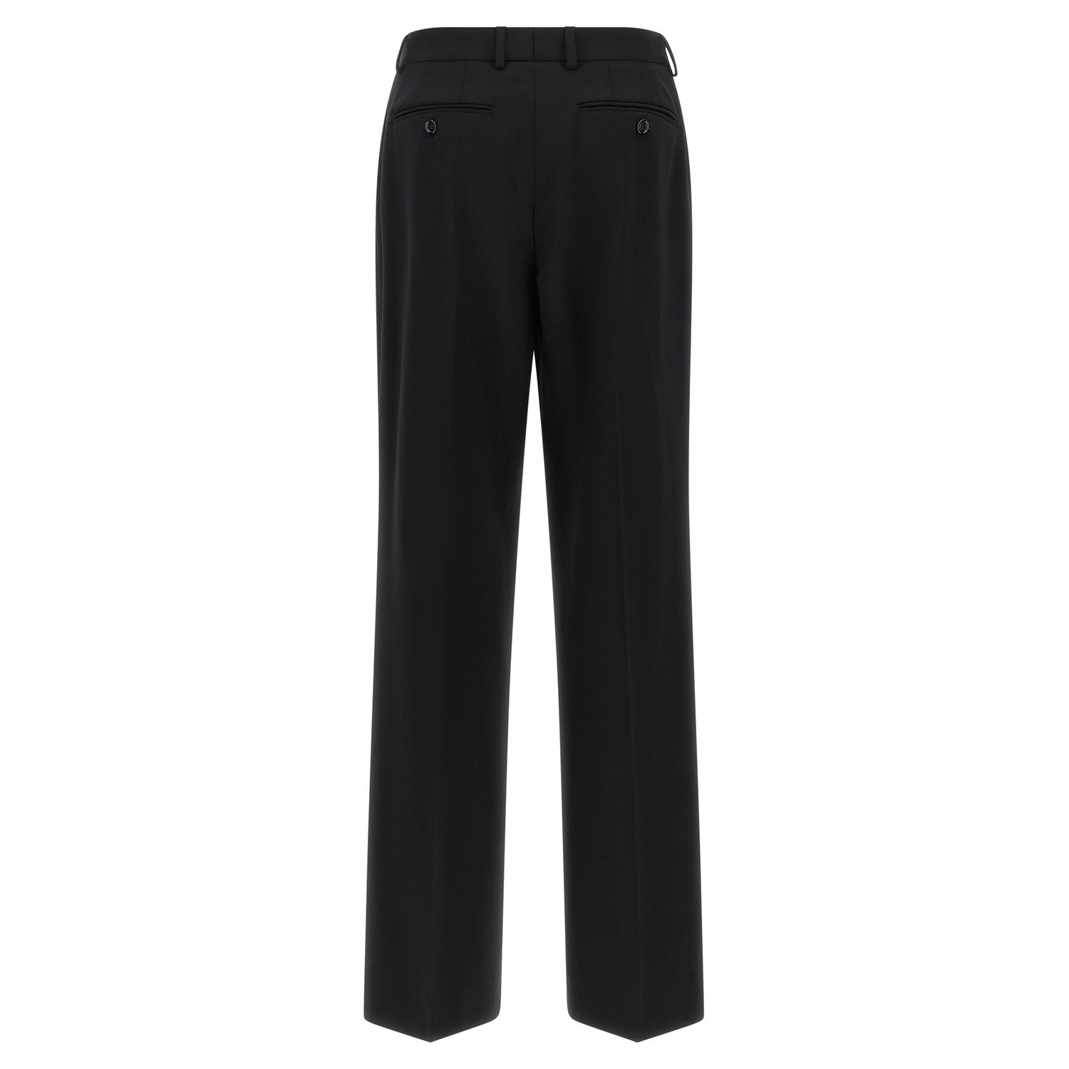 Dolce & Gabbana Black Virgin Wool Casual Pants