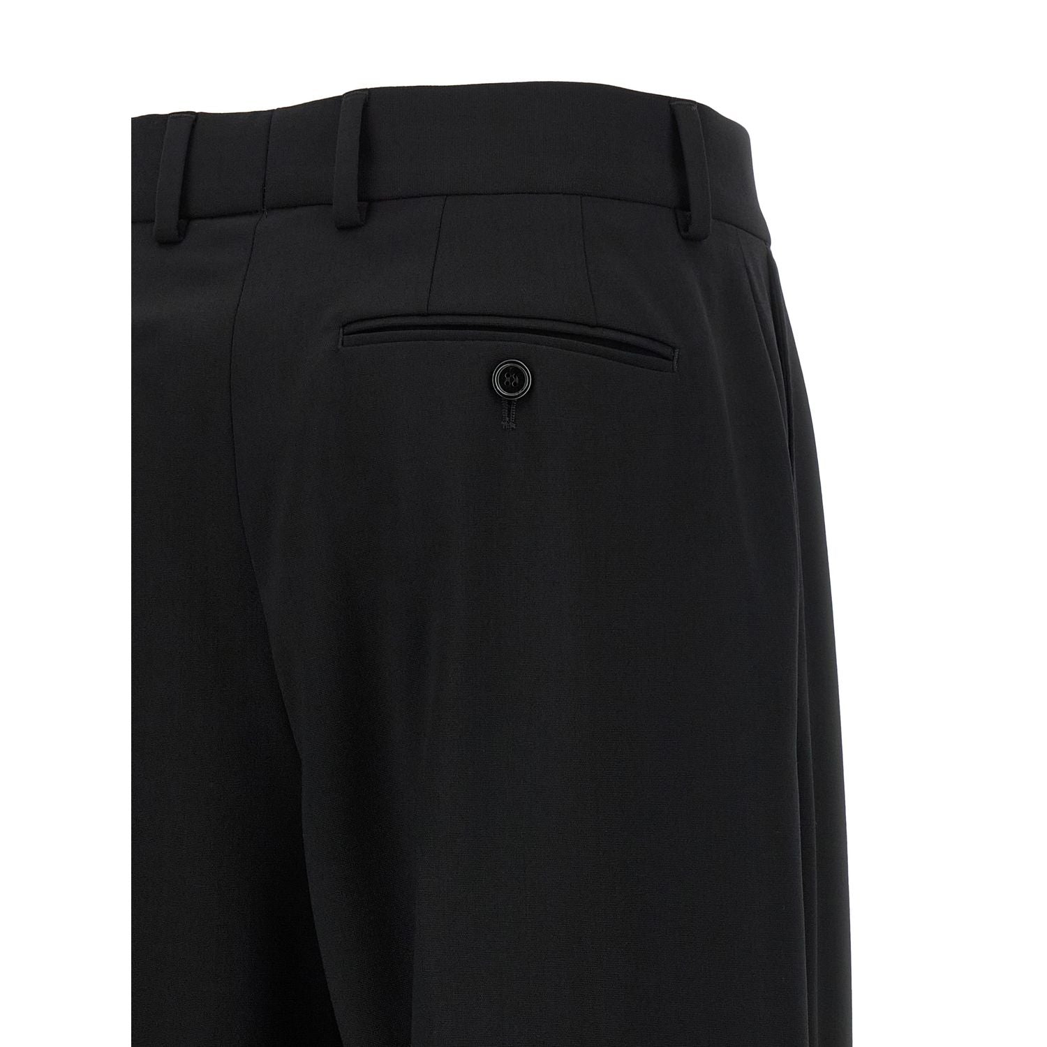 Dolce & Gabbana Black Virgin Wool Casual Pants