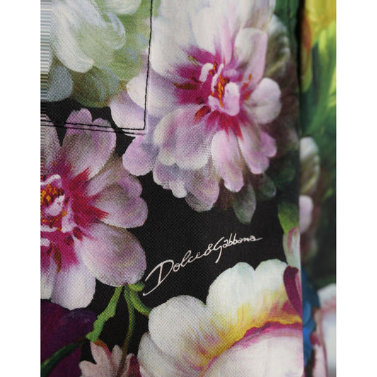 Dolce & Gabbana Multicolor Floral High Waist Wide Leg Pants