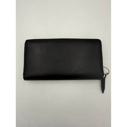 Gucci GUCCI Zip Black Front Logo Embossed Wallet