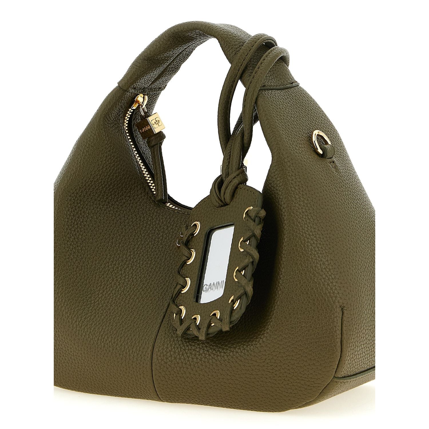 Ganni Bicolor Polyester Handbag