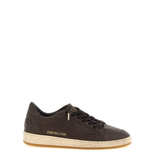 Golden Goose Brown Cowhide Low Top Sneakers