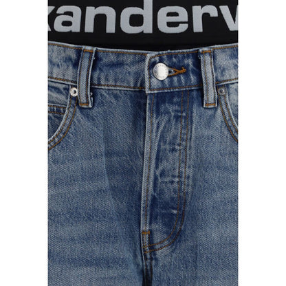 Alexander Wang Blue Cotton Relaxed Fit Jeans