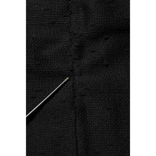 Dolce & Gabbana Black High Waist Pencil Cut Knee Length Skirt