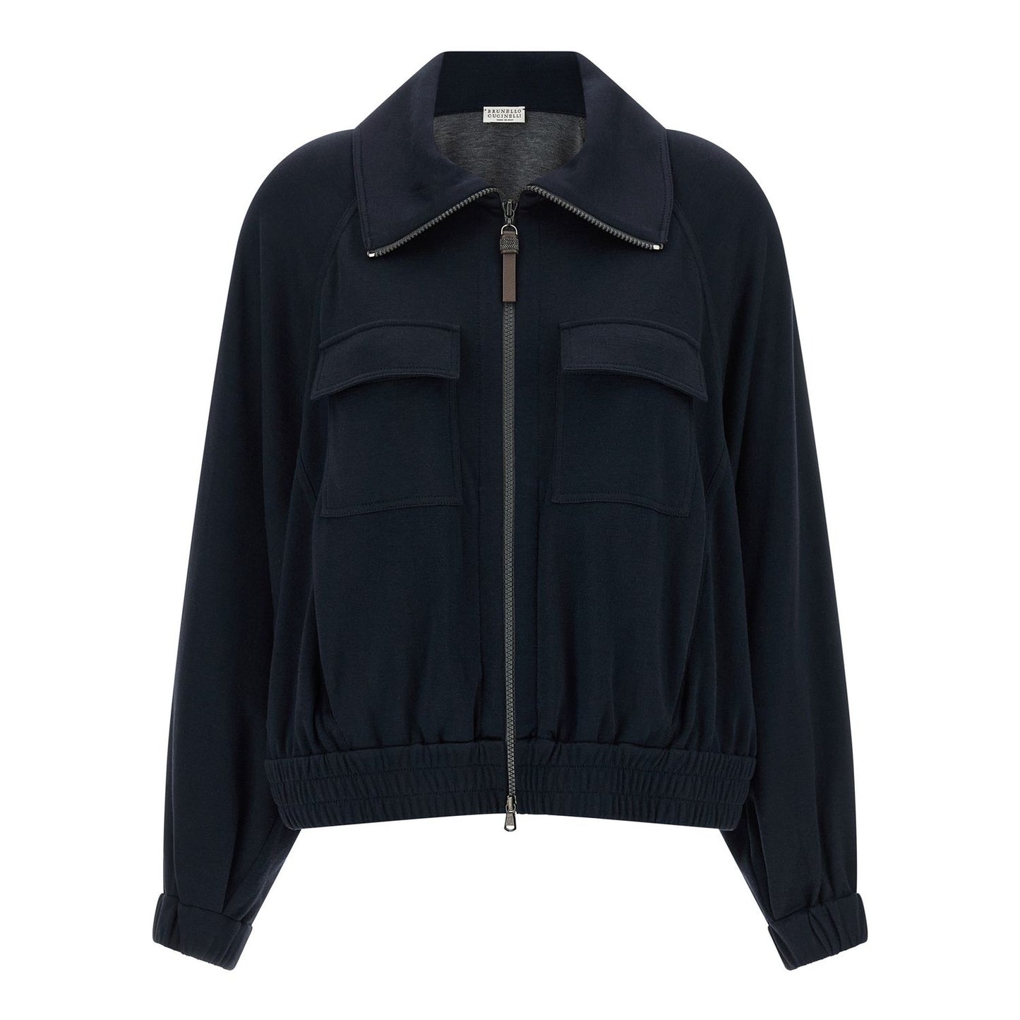 Brunello Cucinelli Blue Cotton Bomber