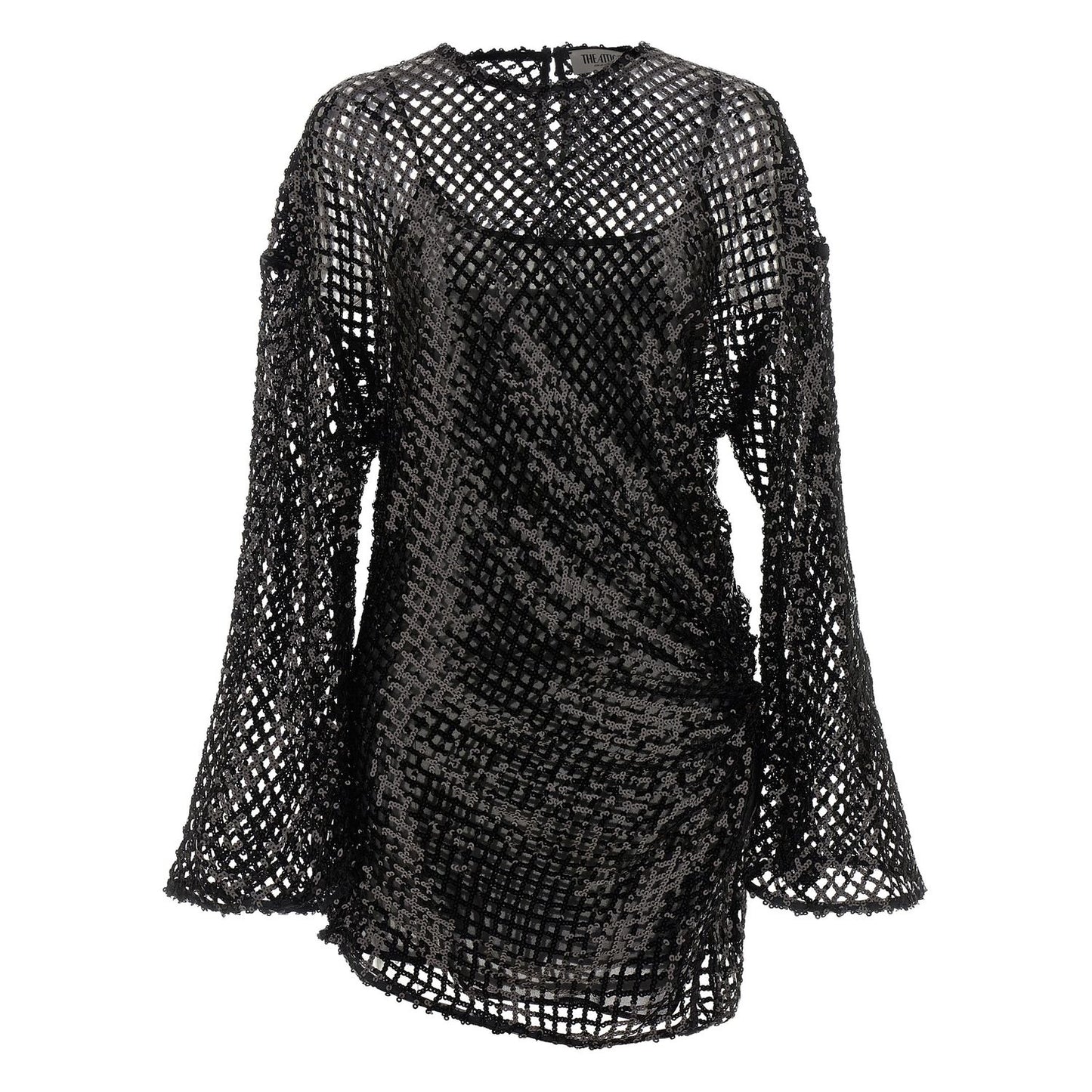 The Attico Black Polyester Short Dress