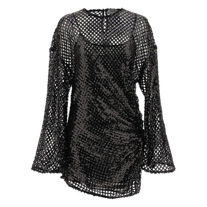 The Attico Black Polyester Short Dress