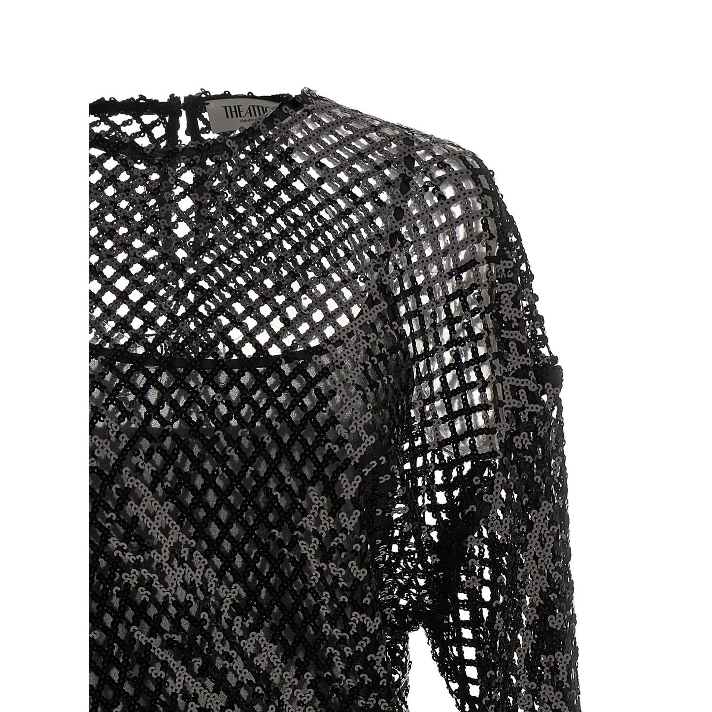 The Attico Black Polyester Short Dress
