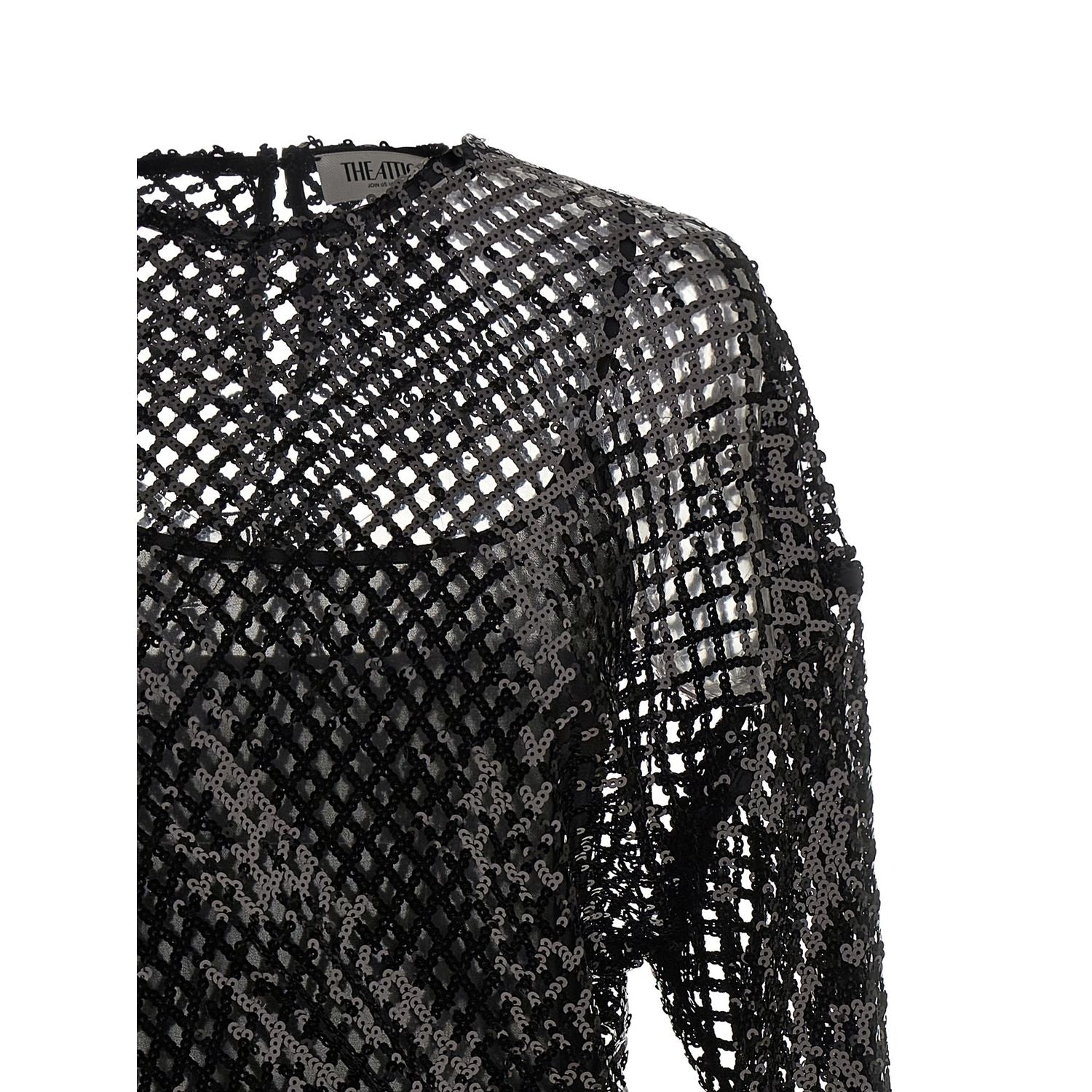 The Attico Black Polyester Short Dress