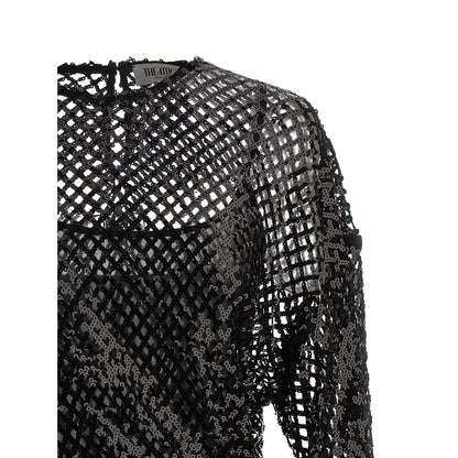 The Attico Black Polyester Short Dress