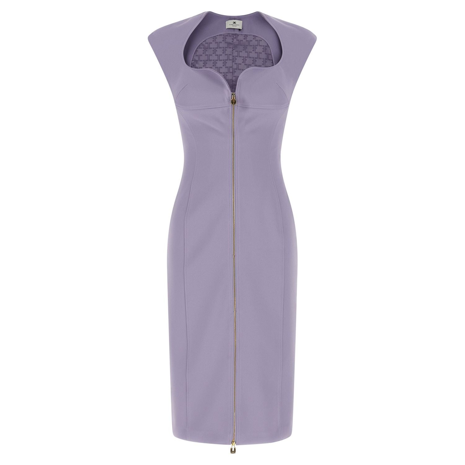 Elisabetta Franchi Purple Polyester Midi Dress