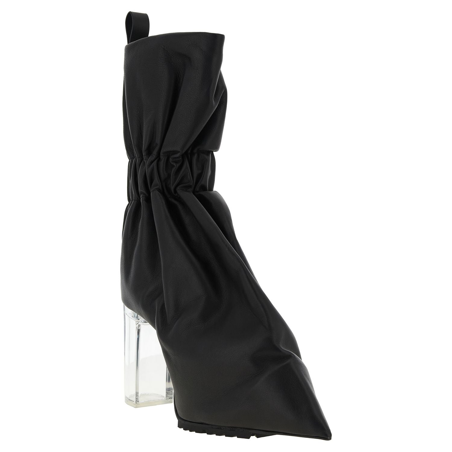 Rick Owens Black Calfskin Ankle Boots