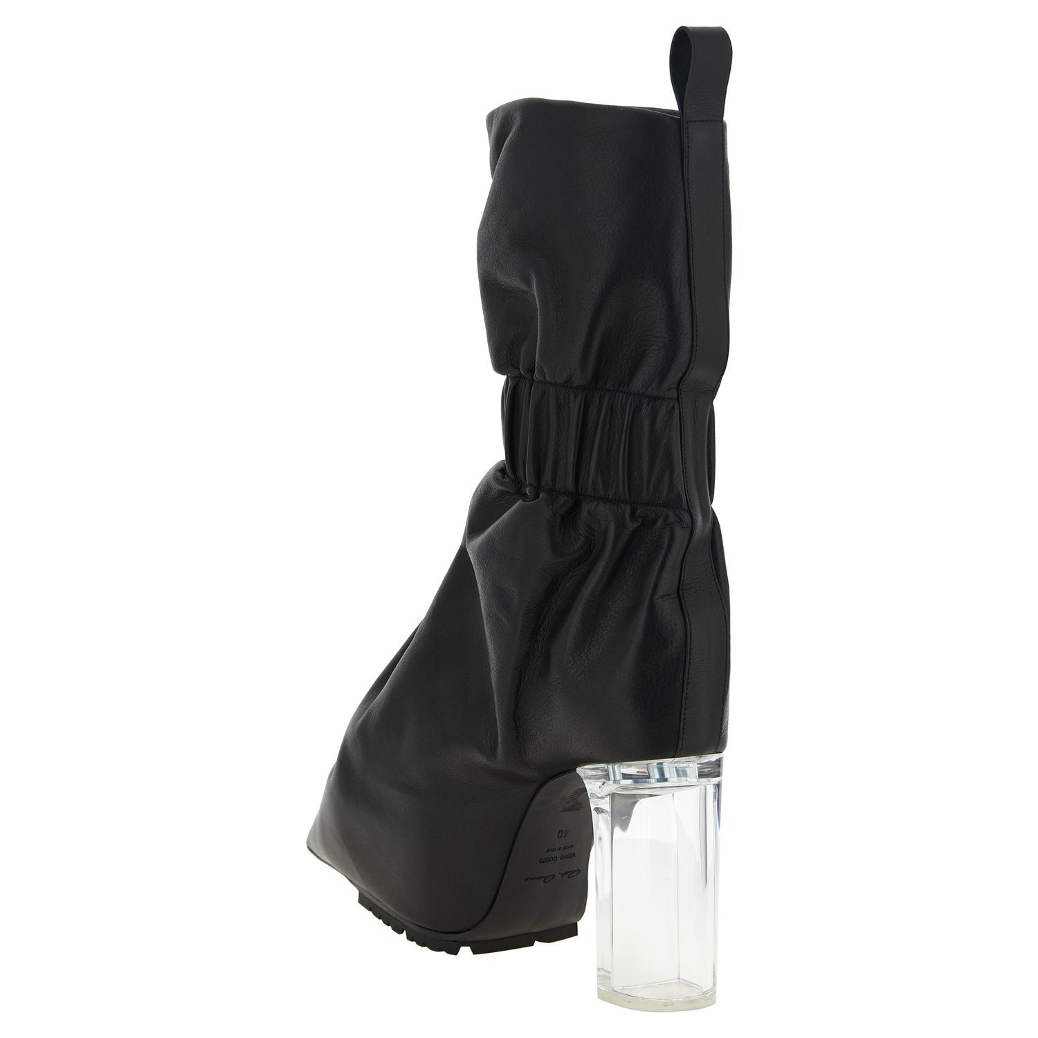 Rick Owens Black Calfskin Ankle Boots