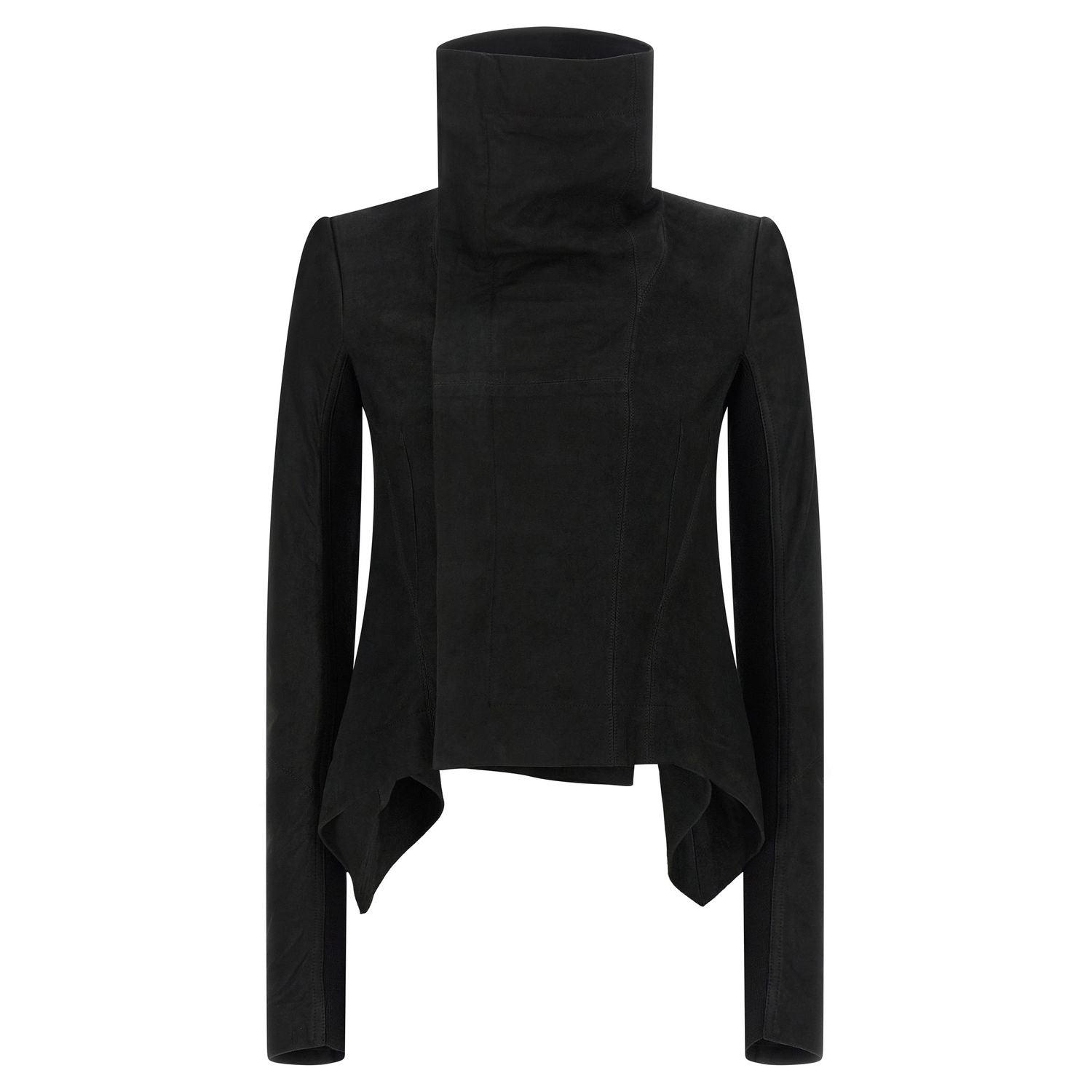 Rick Owens Black Lamb Leather Leather Jacket