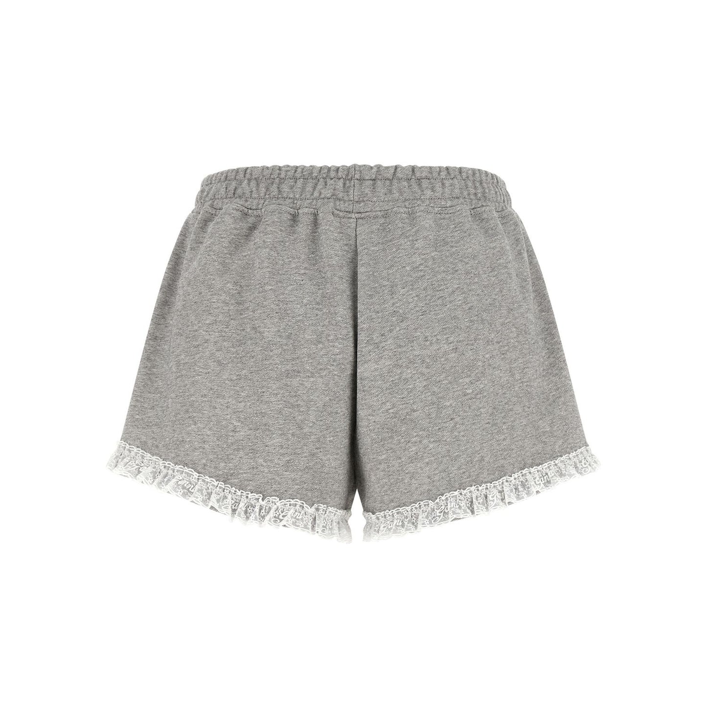 Ganni Gray Organic Cotton Bermuda Shorts