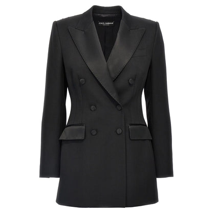 Dolce & Gabbana Black Virgin Wool Blazer