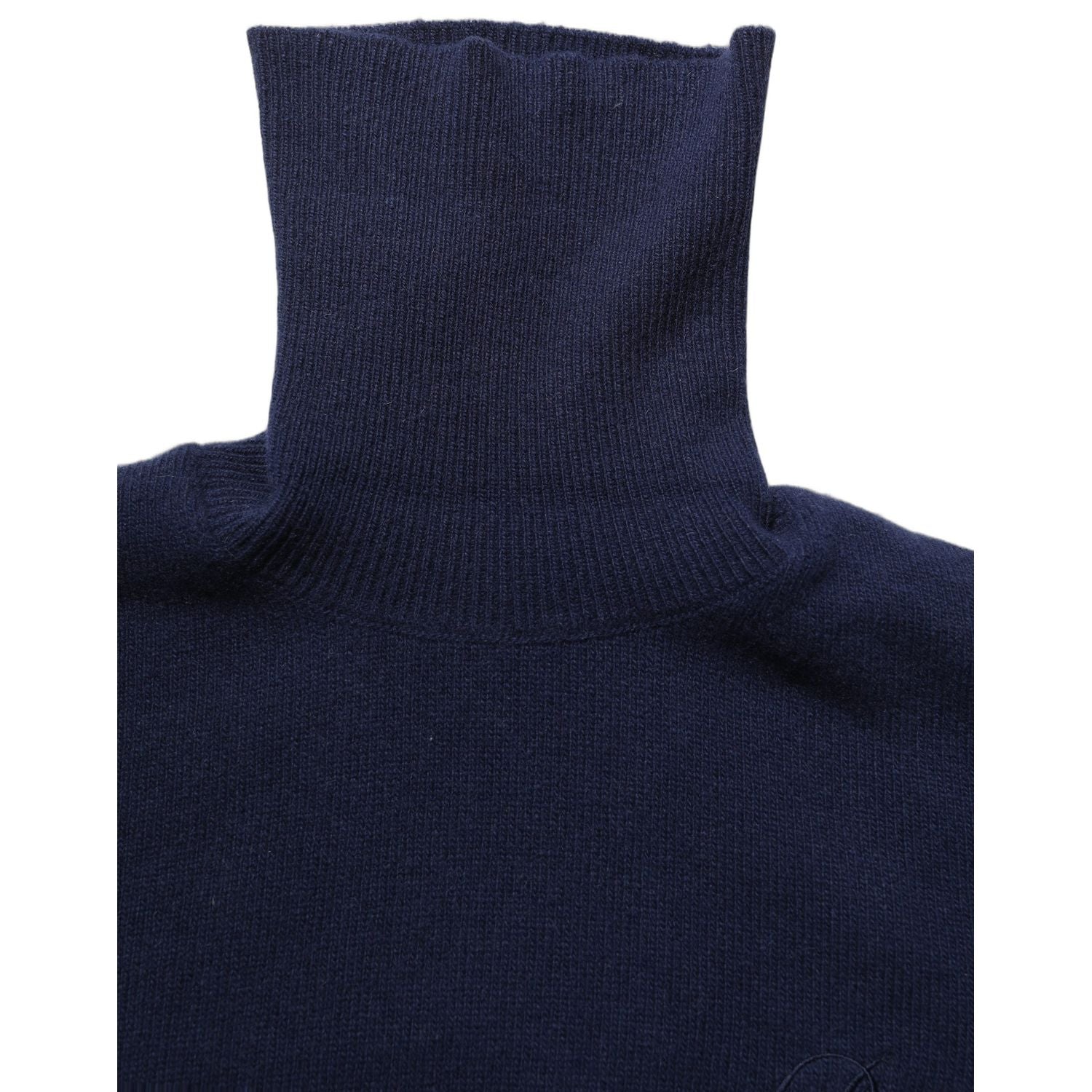 Dolce & Gabbana Blue Wool Knit Turtleneck Pullover Sweater