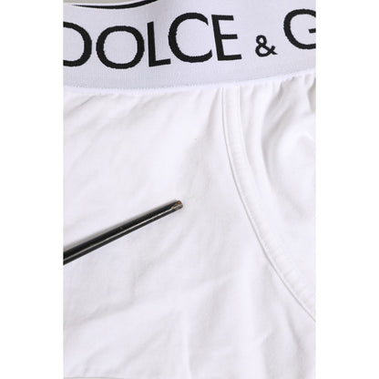 Dolce & Gabbana White Cotton Stretch Regular Boxer Underwear