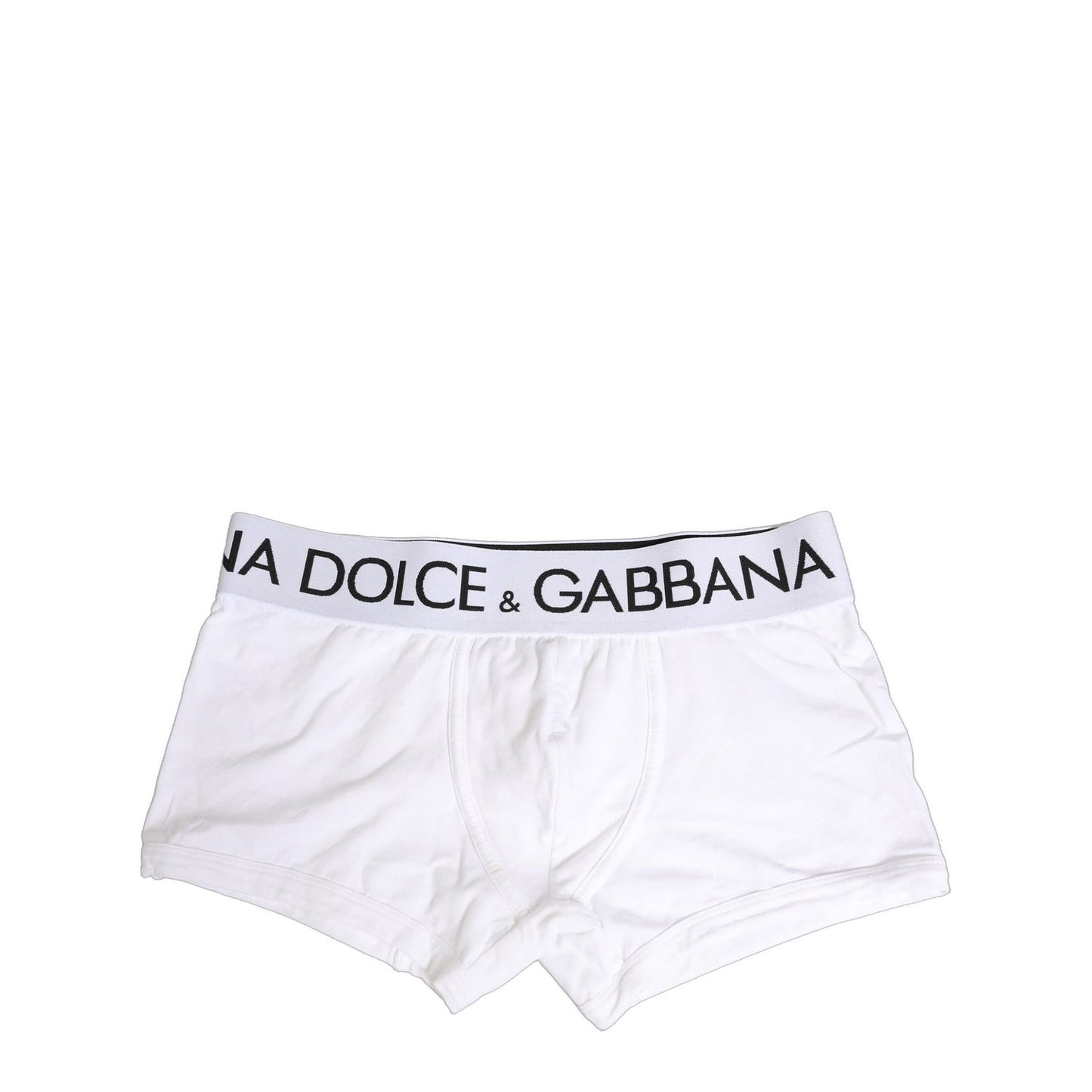 Dolce & Gabbana White Cotton Stretch Regular Boxer Underwear