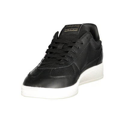 Tommy Hilfiger Black Polyurethane Men's Sneaker