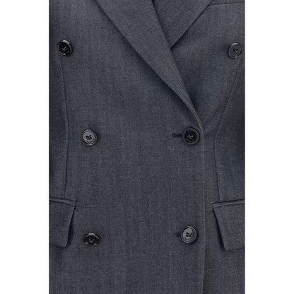Balenciaga Gray Wool Oves Aries Blazer
