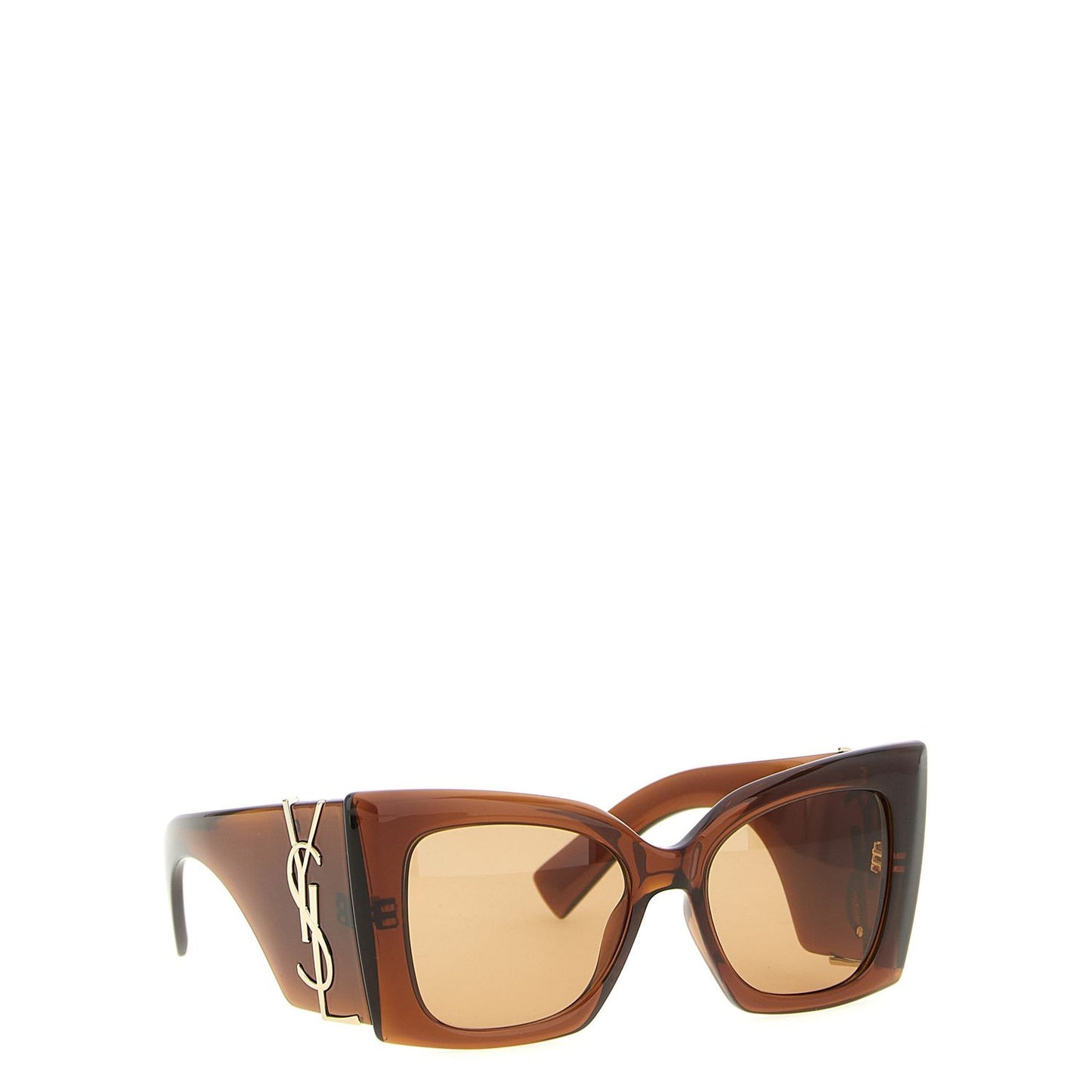 Saint Laurent Brown Acetate Sunglasses