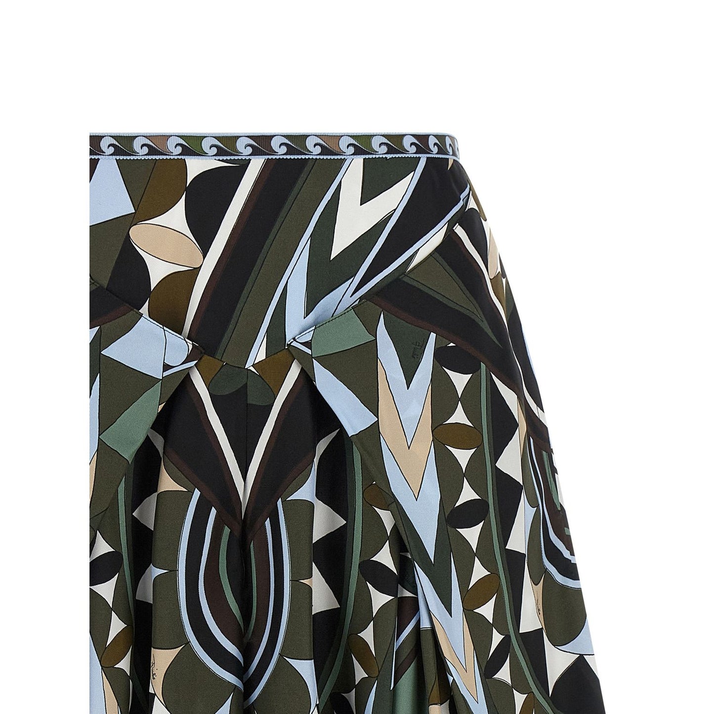 Emilio Pucci Multicolor Silk Midi Skirt