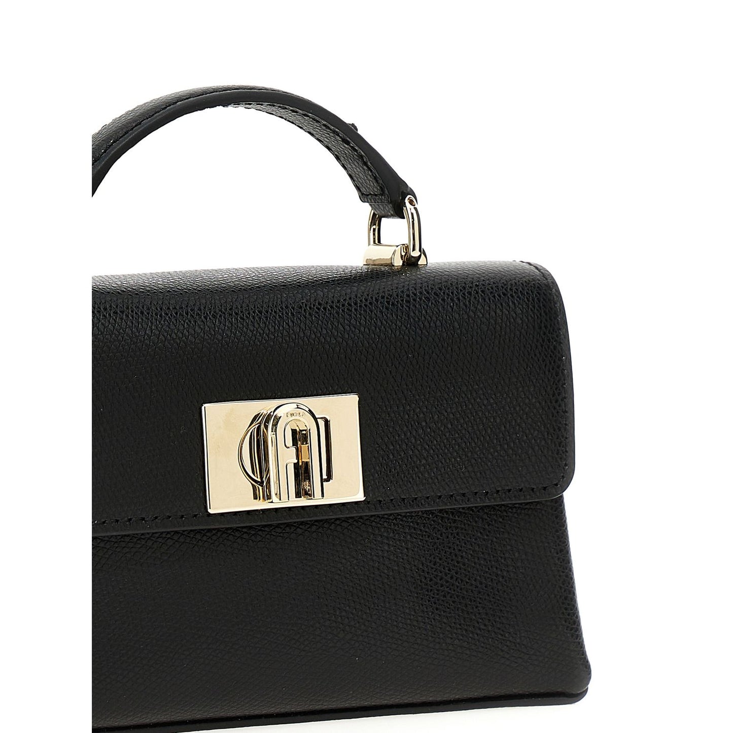 Furla Black Leather Crossbody Bag