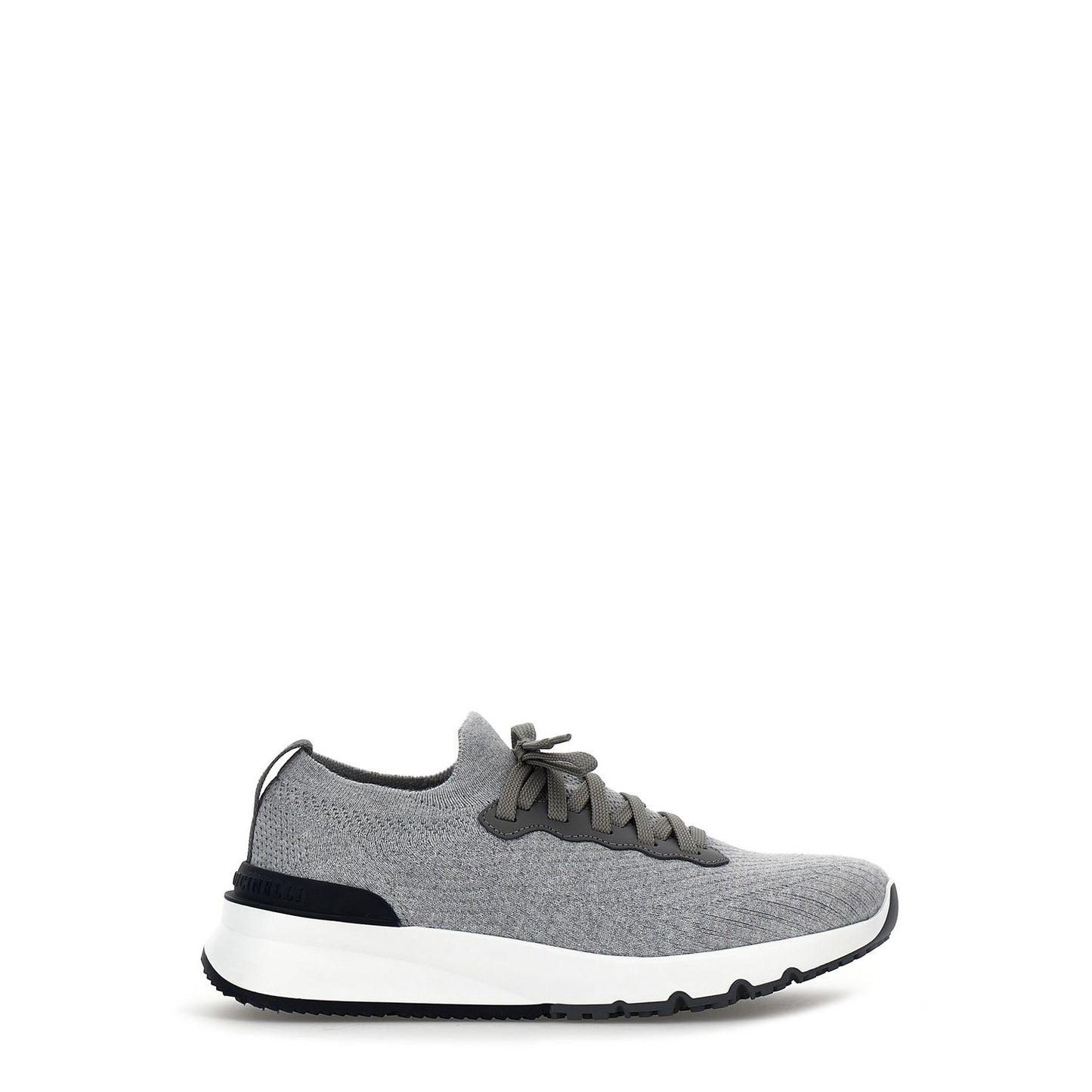 Brunello Cucinelli Gray Cotton Athletic Sneakers