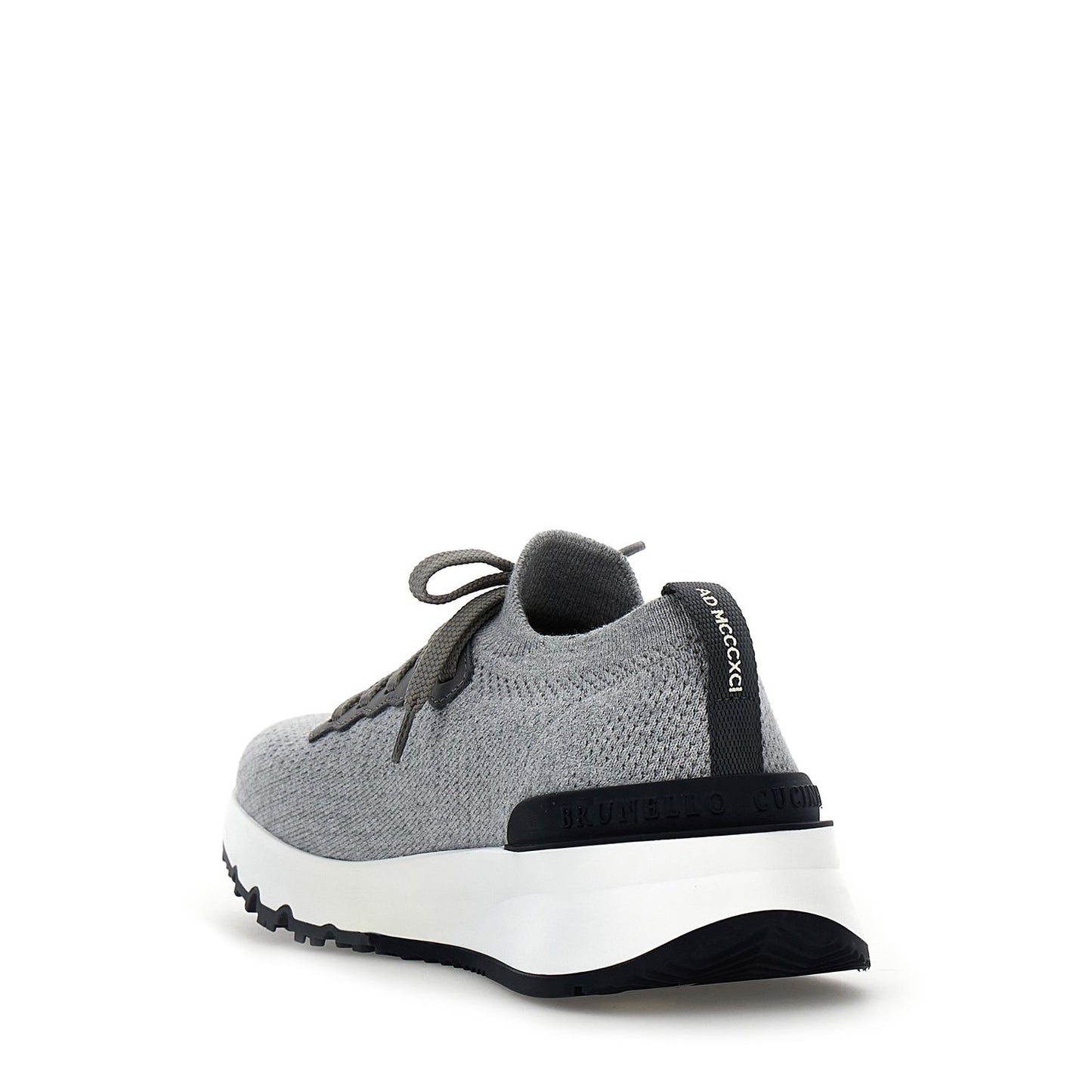 Brunello Cucinelli Gray Cotton Athletic Sneakers