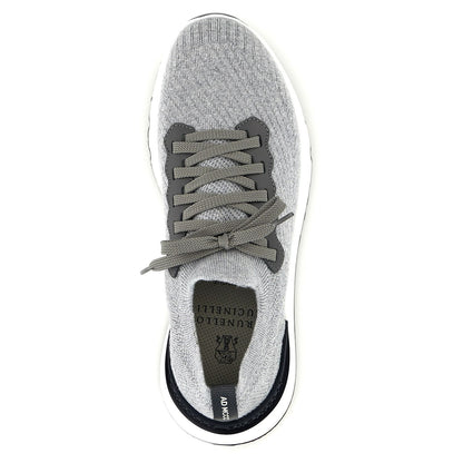 Brunello Cucinelli Gray Cotton Athletic Sneakers