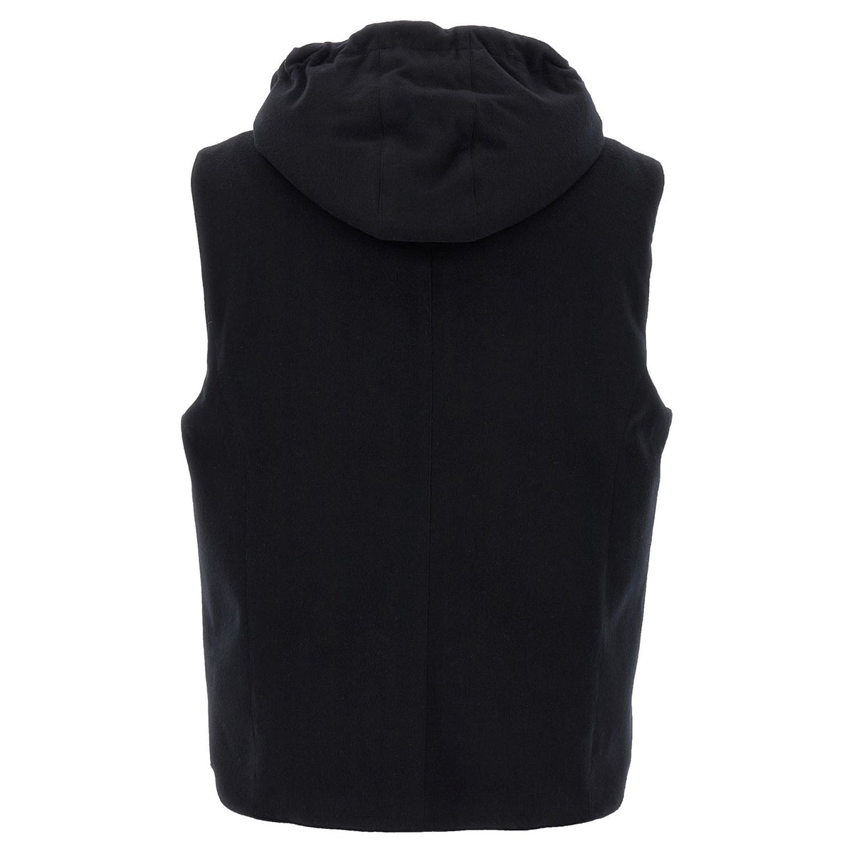 Brunello Cucinelli Black Wool Sleeveless Jacket