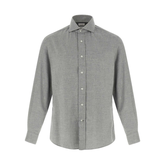 Brunello Cucinelli Gray Cotton Blouse