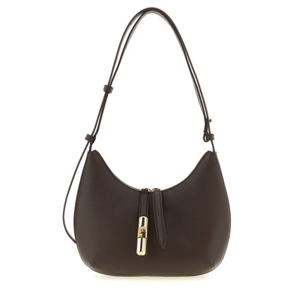 Furla Brown Calfskin Shoulder Bag