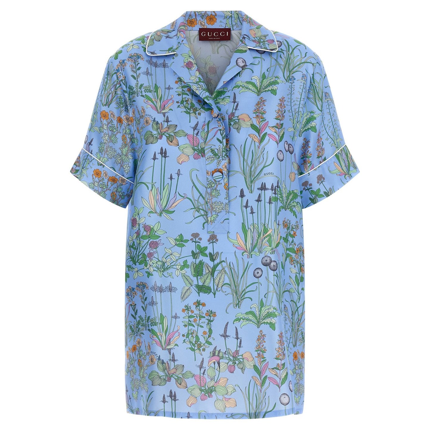 Gucci Blue Silk Blouse