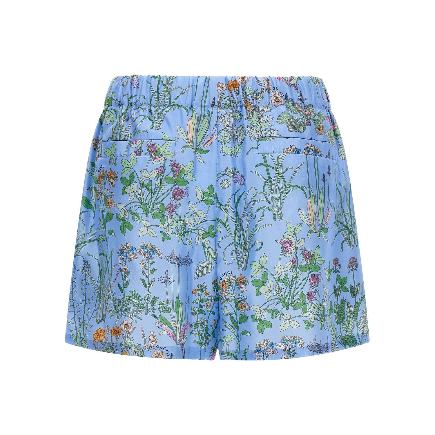 Gucci Blue Silk Bermuda Shorts