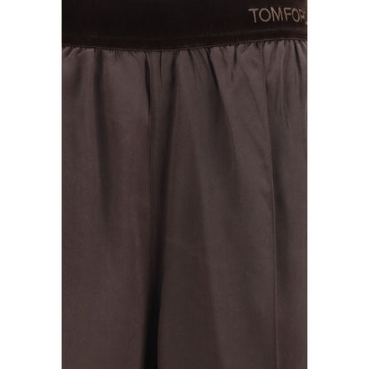 Tom Ford Brown Silk Casual Pants