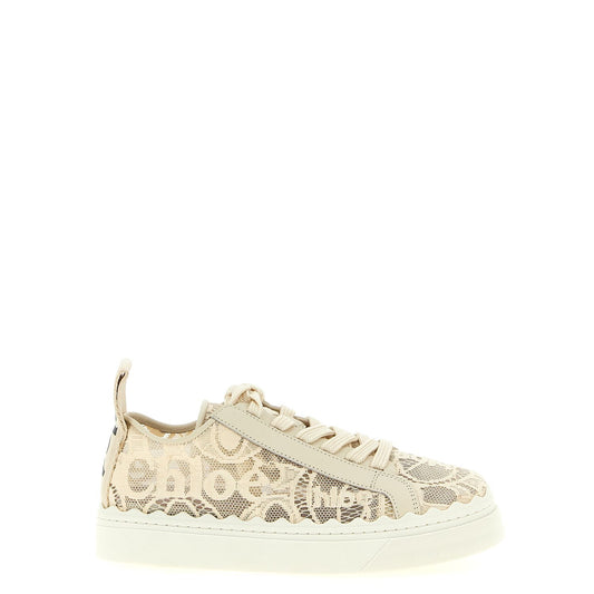 Chloé Beige Polyamide Low Top Sneakers