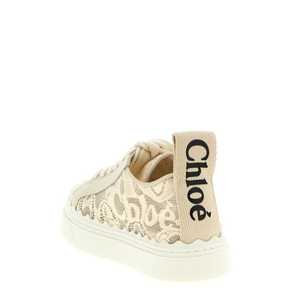 Chloé Beige Polyamide Low Top Sneakers