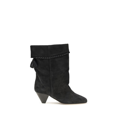 Isabel Marant Black Calf Leather Bos Taurus Boots